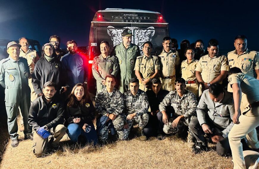 लोहगाव विमानतळावर फिरणारा बिबट्या अखेर जेरबंद