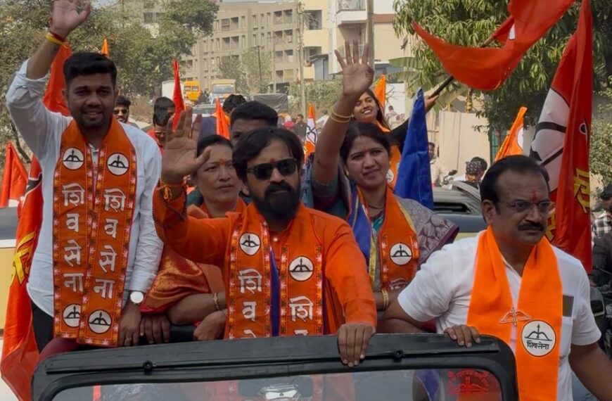 प्रभाग १ मध्ये शिवसेनेने रॅली…